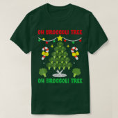 Oh Broccoli boom Funny Vegetarian Vegan Kerstmis T-shirt (Design voorkant)