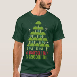 Oh Broccoli Boom Vegetarian Xmas Vegan Merry Chris T-shirt