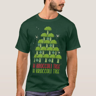 Oh Broccoli Boom Vegetarian Xmas Vegan Merry Chris T-shirt