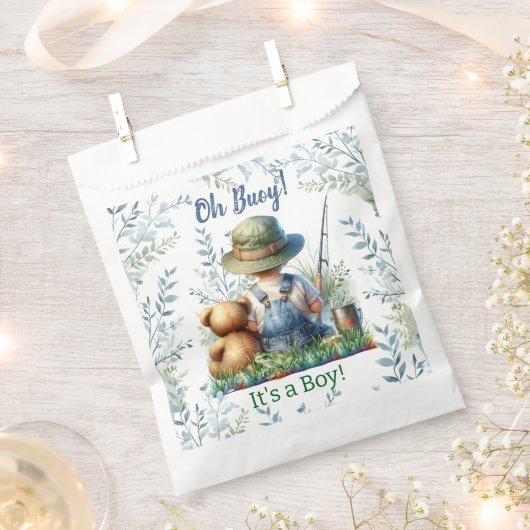 Oh Buoy, het is een jongen! Gevist Baby shower Bedankzakje (Geknipt)
