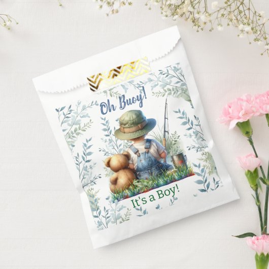Oh Buoy, het is een jongen! Gevist Baby shower Bedankzakje (Gezegeld)