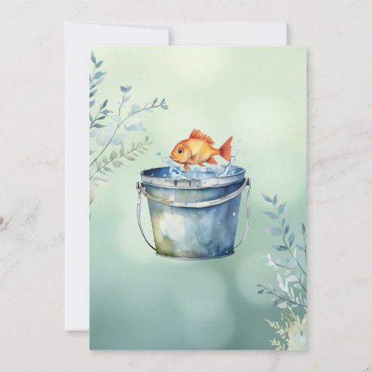 Oh Buoy, het is een jongen! Gevist Baby shower Kaart (Achterkant)