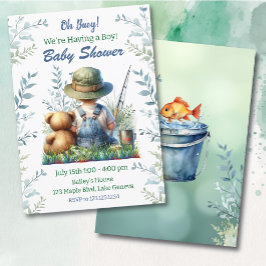 Oh Buoy, het is een jongen! Gevist Baby shower Kaart