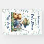 Oh Buoy, it's a Boy! Fishing Themed Baby Shower Spandoek (Horizontaal)