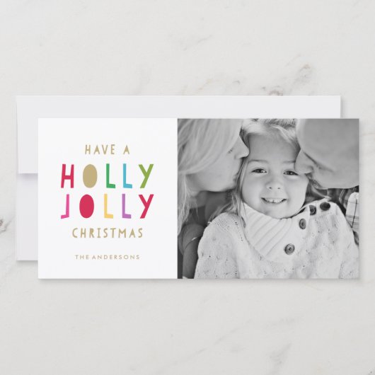 Oh By Golly | Holiday Photo Cards Feestdagenkaart (Voorkant)