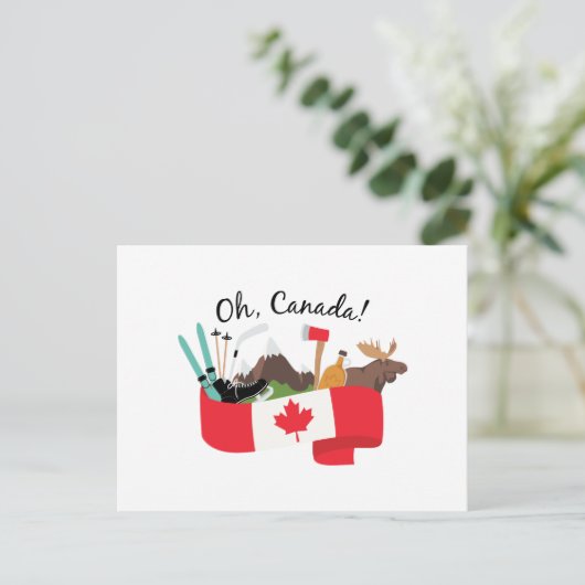 Oh Canada Briefkaart (Staand voorkant)