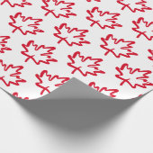 Oh Canada! Dag Big Red Canadian Maple Leaf Cadeaupapier (Hoek)