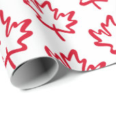 Oh Canada! Dag Big Red Canadian Maple Leaf Cadeaupapier (Rol Hoek)