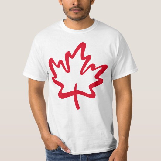Oh Canada! Dag Big Red Canadian Maple Leaf T-shirt (Voorkant)