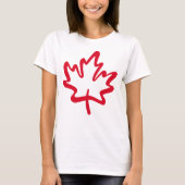 Oh Canada! Dag Big Red Canadian Maple Leaf T-shirt (Voorkant)