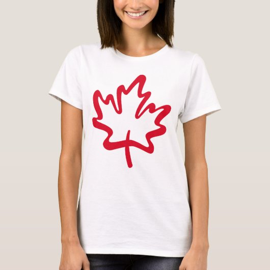 Oh Canada! Dag Big Red Canadian Maple Leaf T-shirt (Voorkant)