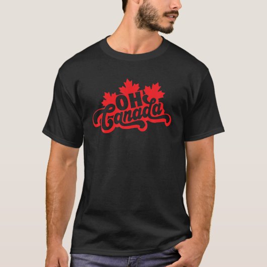 OH Canada Day Funny Maple Leaf Oh Canadian Flag Co T-shirt (Voorkant)