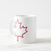 Oh Canada Day Red Canadian Maple Leaf crayon Paint Koffiemok (Voorkant links)