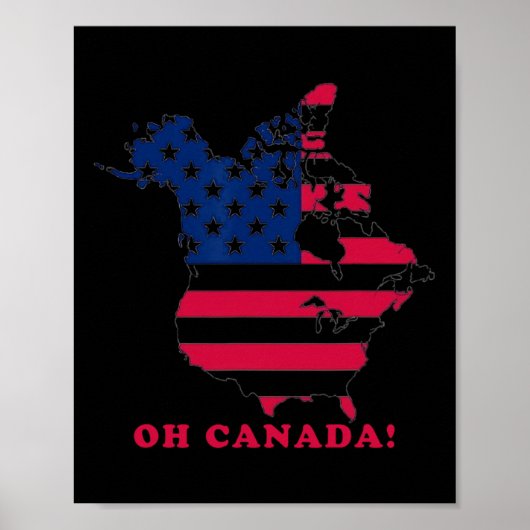 Oh Canada De 51 State Funny Trump Oh Canada 2025 Poster (Voorkant)