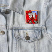 Oh Canada EH! Vierkante Button 5,1 Cm (In situ)