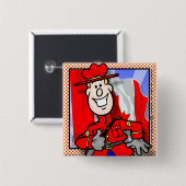 Oh Canada EH! Vierkante Button 5,1 Cm (Voorkant /achterkant)