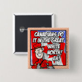 Oh Canada EH! Vierkante Button 5,1 Cm (Voorkant /achterkant)
