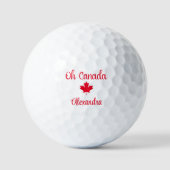 Oh Canada | Elegant Maple Leaf Golfballen (Voorkant)