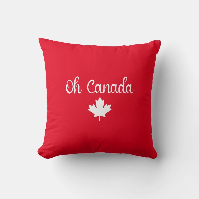 Oh Canada | Elegant Maple Leaf Kussen (Voorkant)