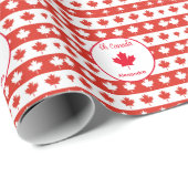 Oh Canada | Elegant rood esdoornblad Cadeaupapier (Rol Hoek)