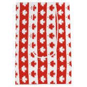Oh Canada | Elegant rood esdoornblad Medium Cadeauzakje (Achterkant)