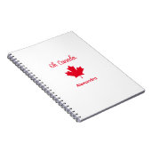 Oh Canada | Elegant rood esdoornblad Notitieboek (Rechterzijde)