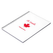 Oh Canada | Elegant rood esdoornblad Notitieboek (Linkerzijde)