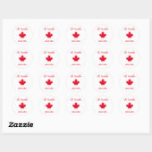 Oh Canada | Elegant rood esdoornblad Ronde Sticker (Vel)