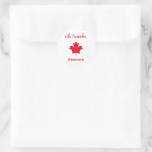 Oh Canada | Elegant rood esdoornblad Ronde Sticker (Tas)