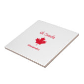 Oh Canada | Elegant rood esdoornblad Tegeltje (Zijkant)
