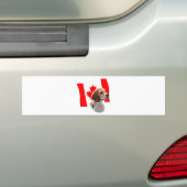 Oh Canada... en Beagles. Bumpersticker (Op auto)