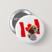 Oh Canada... en Beagles. Ronde Button 5,7 Cm (Voorkant /achterkant)