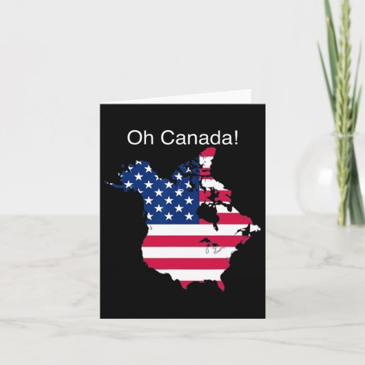 Oh Canada Grappige Trump kaart van de VS 2 (Voorkant)