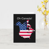 Oh Canada Grappige Trump kaart van de VS 2 (Gele Bloem)
