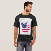 Oh Canada Grappige Trump kaart van de VS T-shirt (Voorkant volledig)