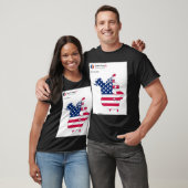 Oh Canada Grappige Trump kaart van de VS T-shirt (Unisex)