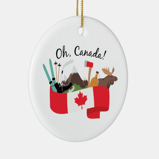 Oh Canada Keramisch Ornament (Rechts)