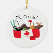 Oh Canada Keramisch Ornament (Voorkant)