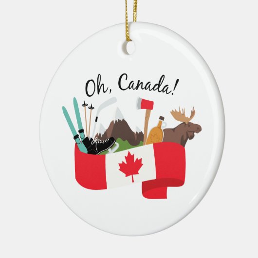 Oh Canada Keramisch Ornament (Links)