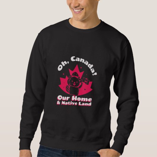 Oh Canada makelbladbever Canada Trui (Voorkant)
