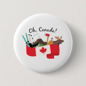 Oh Canada Ronde Button 5,7 Cm (Voorkant)