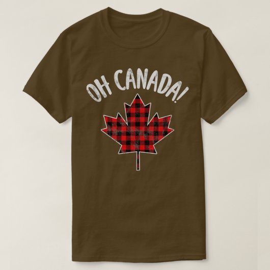 Oh Canada! Spelmapleder in Canada, onderdruk (1) T-shirt (Design voorkant)