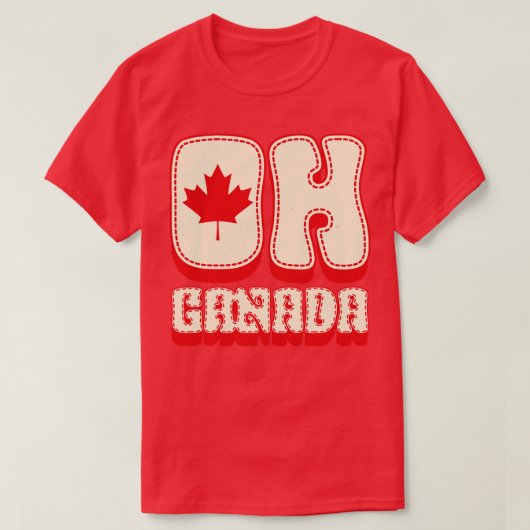 Oh Canada stijl typografie T-shirt (Design voorkant)