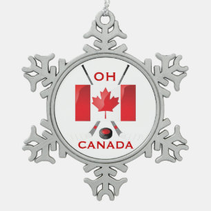 OH CANADA TIN SNEEUWVLOK ORNAMENT