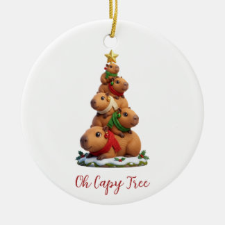 Oh Capy Boom Capybara Kerstboom Stack Keramisch Ornament