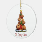 Oh Capy Boom Capybara Kerstboom Stack Keramisch Ornament (Links)