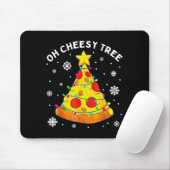 Oh Cheesy Tree Xmas Food Present Christmas Zza Tre Muismat (Met muis)