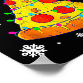 Oh Cheesy Tree Xmas Food Present Christmas Zza Tre Poster (Hoek)