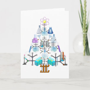 Oh Chemie, Oh Chemist Tree Kerstmis Feestdagen Kaart