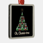 Oh Chemis-tree Funny Science Chemistry Christmas  Metalen Ornament (Rechts)